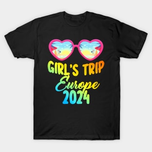 Girls Trip 2024 Europe Summer Beach Vacation Besties Match T-Shirt